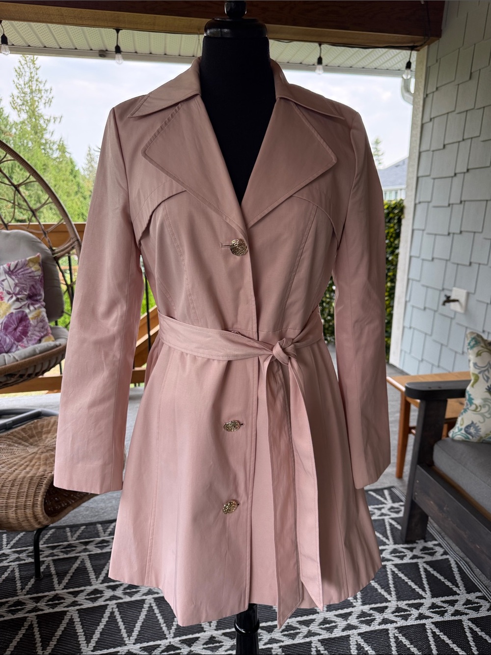 Karl Lagerfeld Paris | Soft Pink Trench Coat